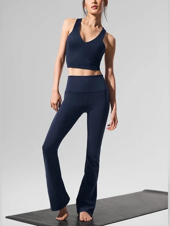 ALO yoga airbrush real bra tank Women's V‑Neck Crop Tank Top - Picture 3 of 8